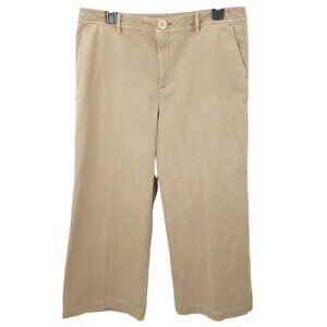 J. Jill Tan Wide Leg Cropped Pants, 10p
